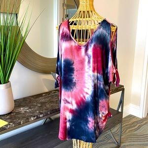 Tye Dyed White Birch Blouse 2XL